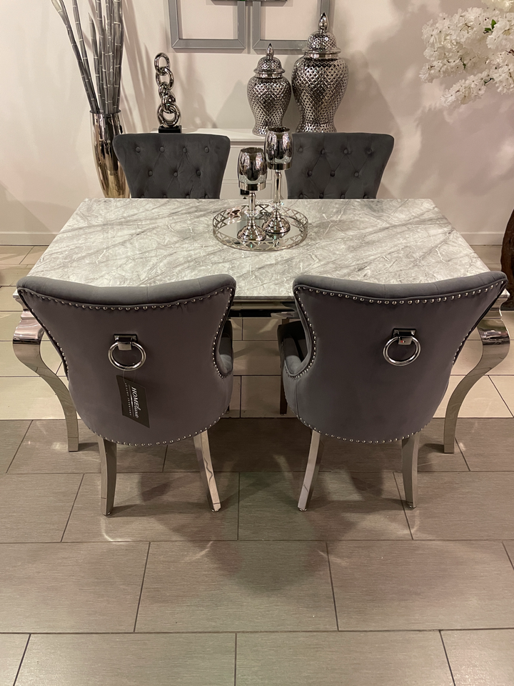 Marble Dining Table with Matching Chairs