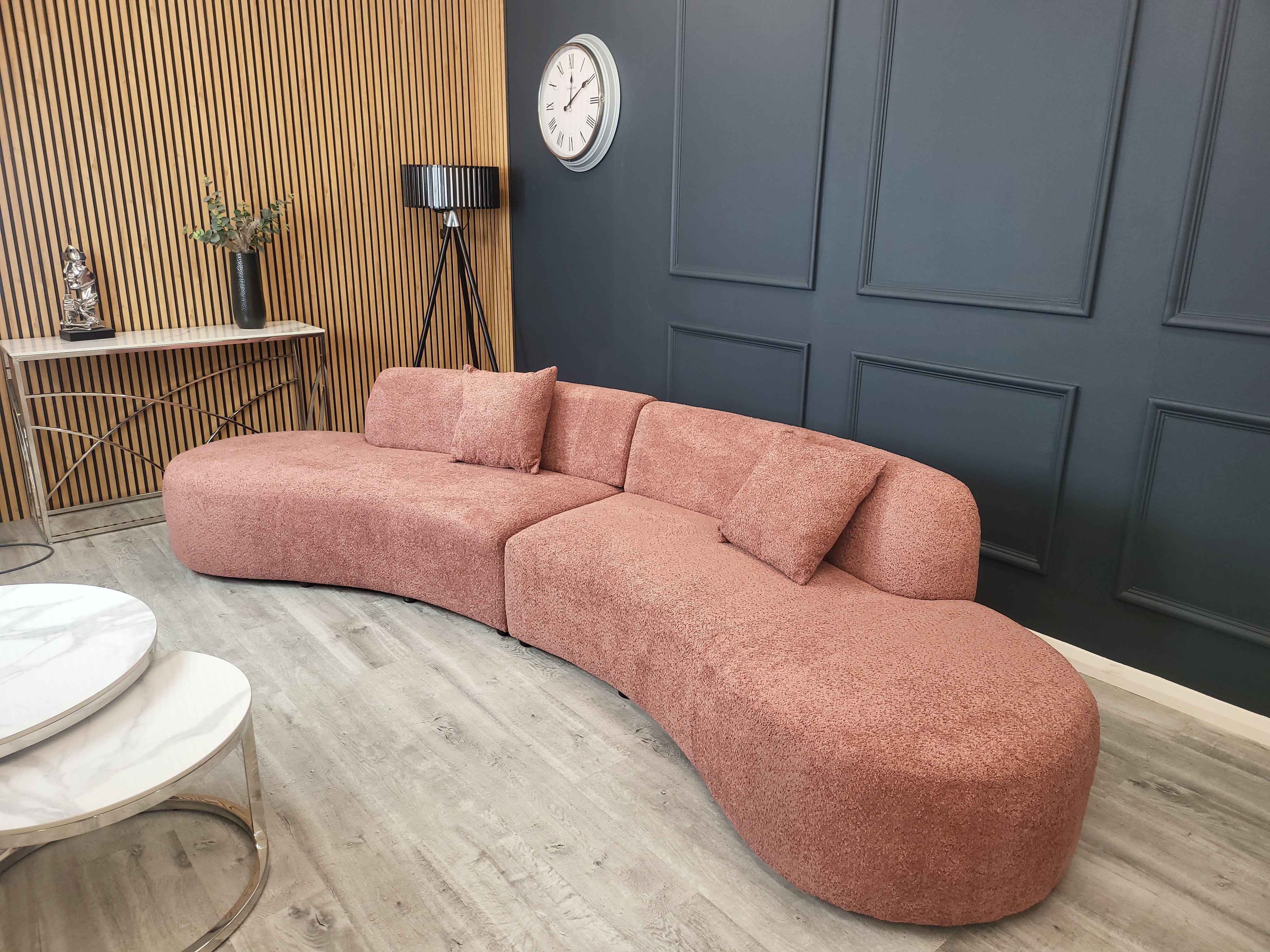 **PROMO** Miami Curved Cinema Boucle Sofa