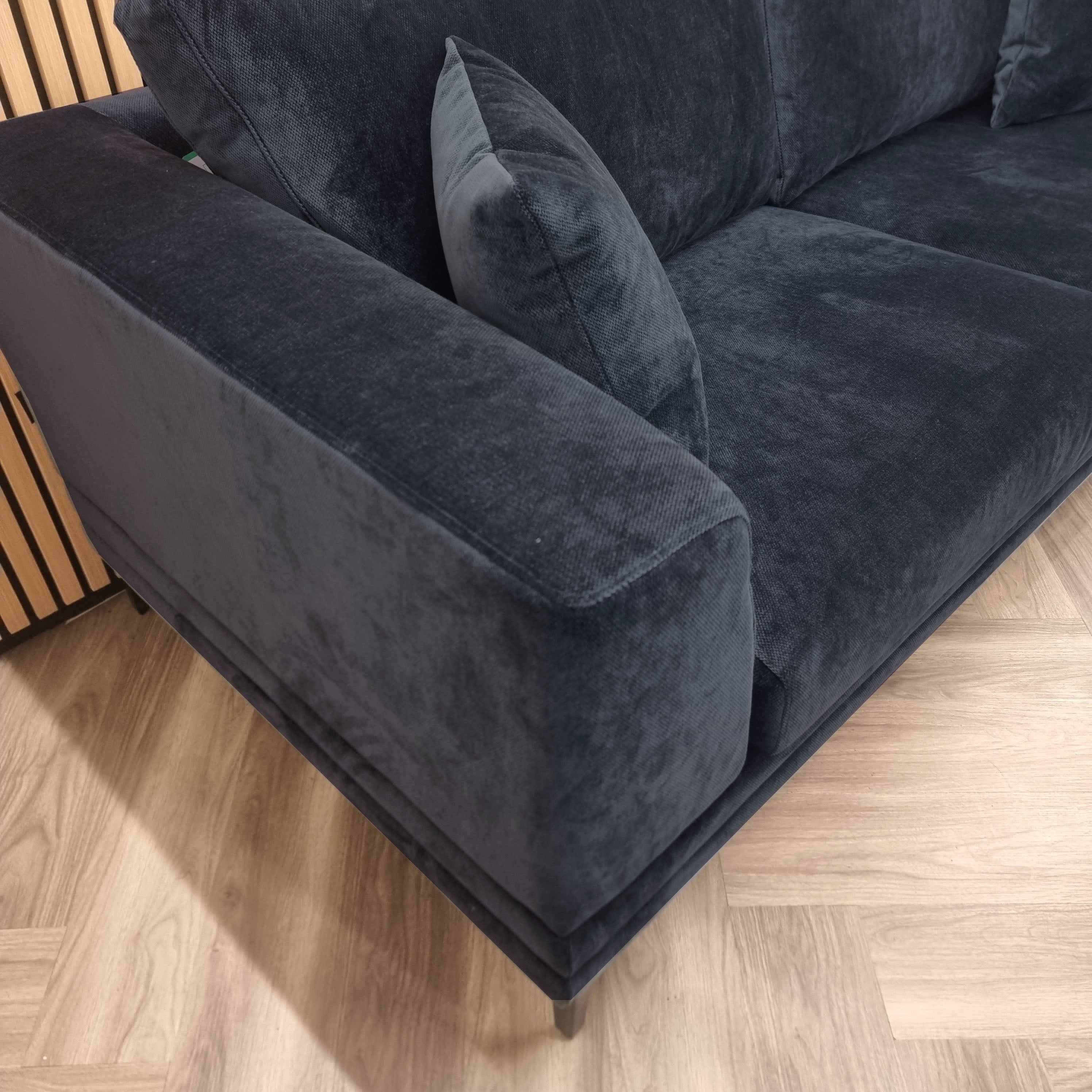 Aluxo Lenox Sofa Range in Aegean Blue Velvet