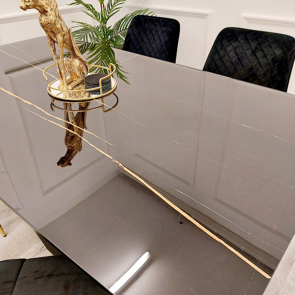 **PROMO** Apollo 1.6 Black Dining Table with Black Sintered Stone