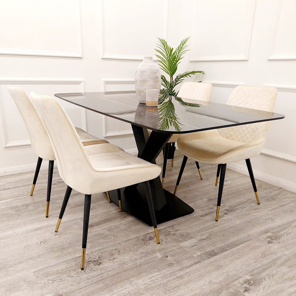 **PROMO** Apollo 1.6 Black Dining Table with Black Sintered Stone