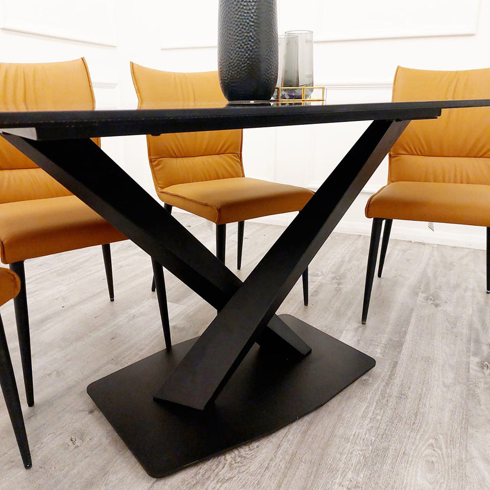 **PROMO** Apollo 1.6 Black Dining Table with Black Sintered Stone