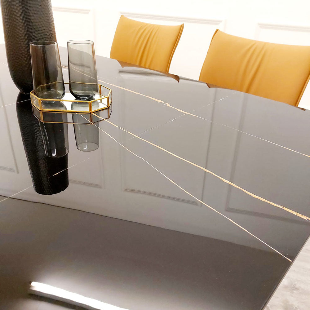 **PROMO** Apollo 1.6 Black Dining Table with Black Sintered Stone