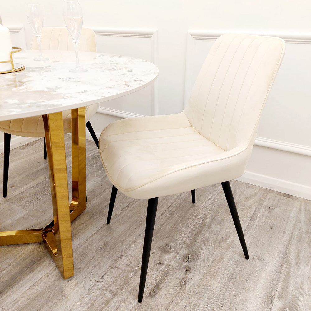 **PROMO** 4 x Dido Dining Chairs in Cream