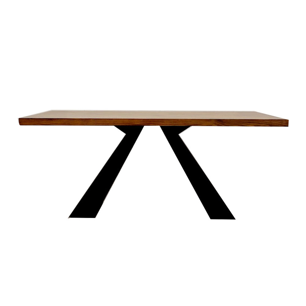 Axel 1.8 Solid Wood Dining Table, Industrial Scandinavian Style, Seats 6-8