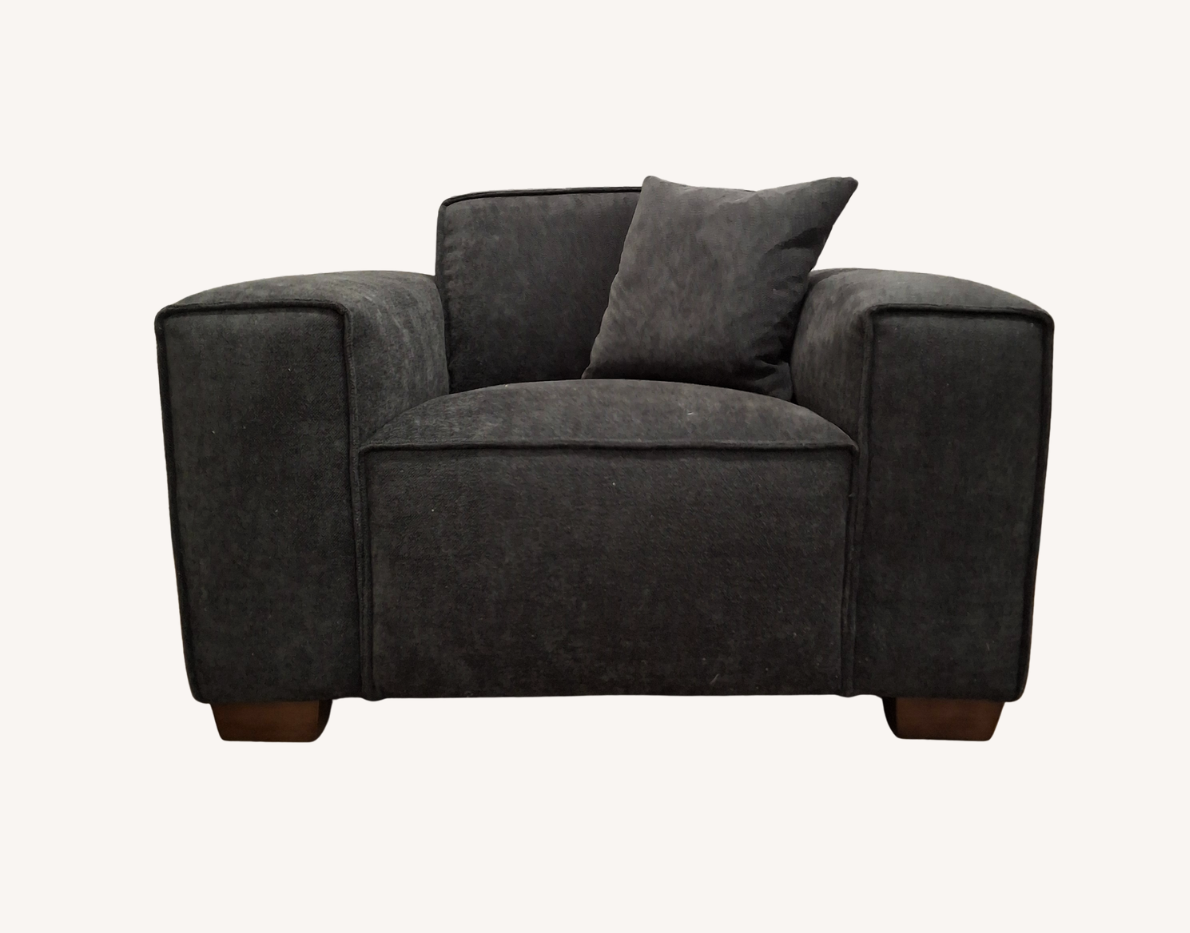 Aluxo Dakota Sofa Range Chaise in Midnight Boucle