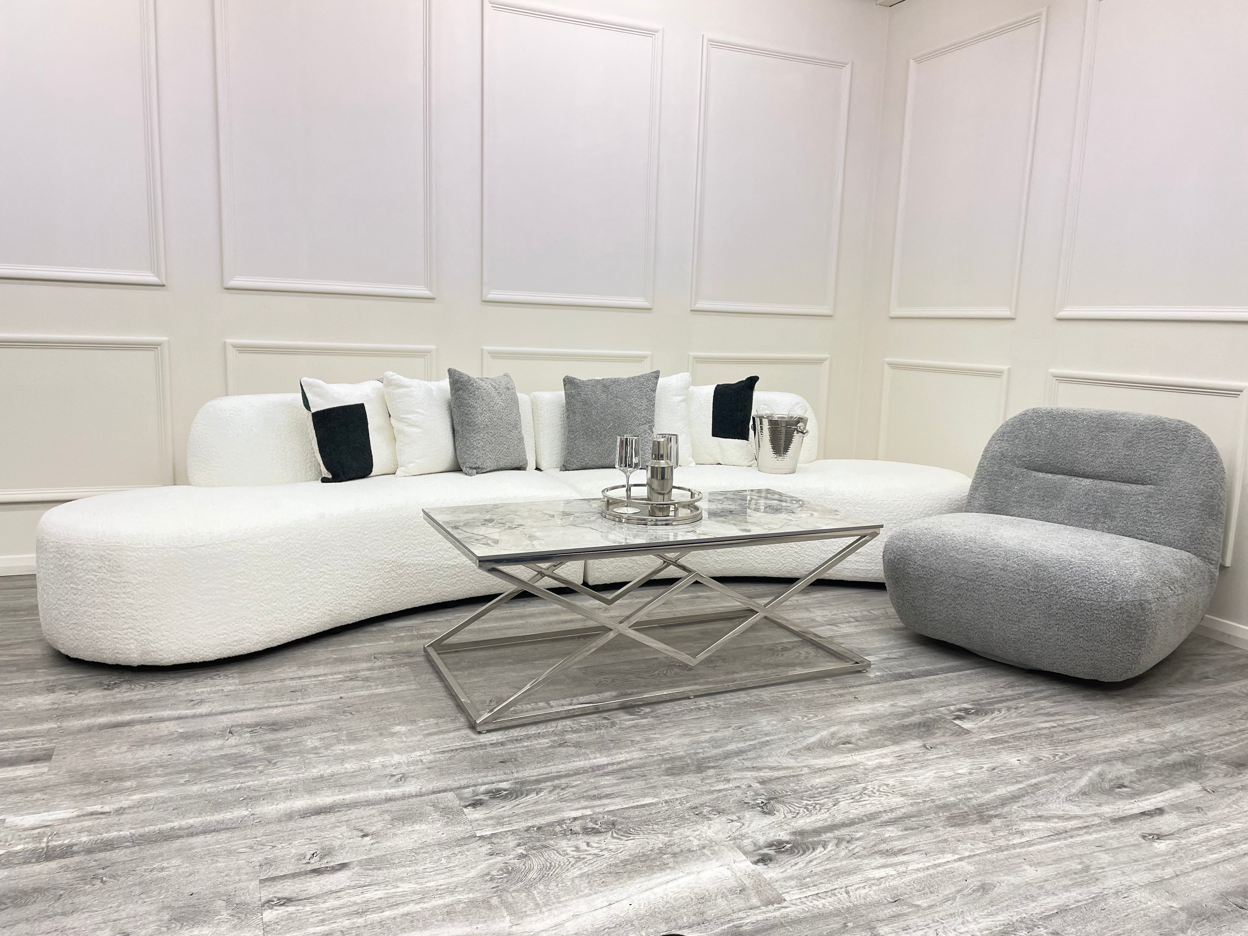 **PROMO** Miami Curved Cinema Boucle Sofa