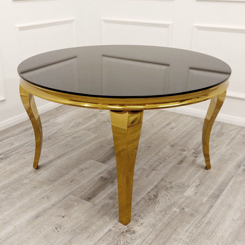 Stunning Louis Gold Dining Table: Elegant Modern Design with Premium Marble Tops