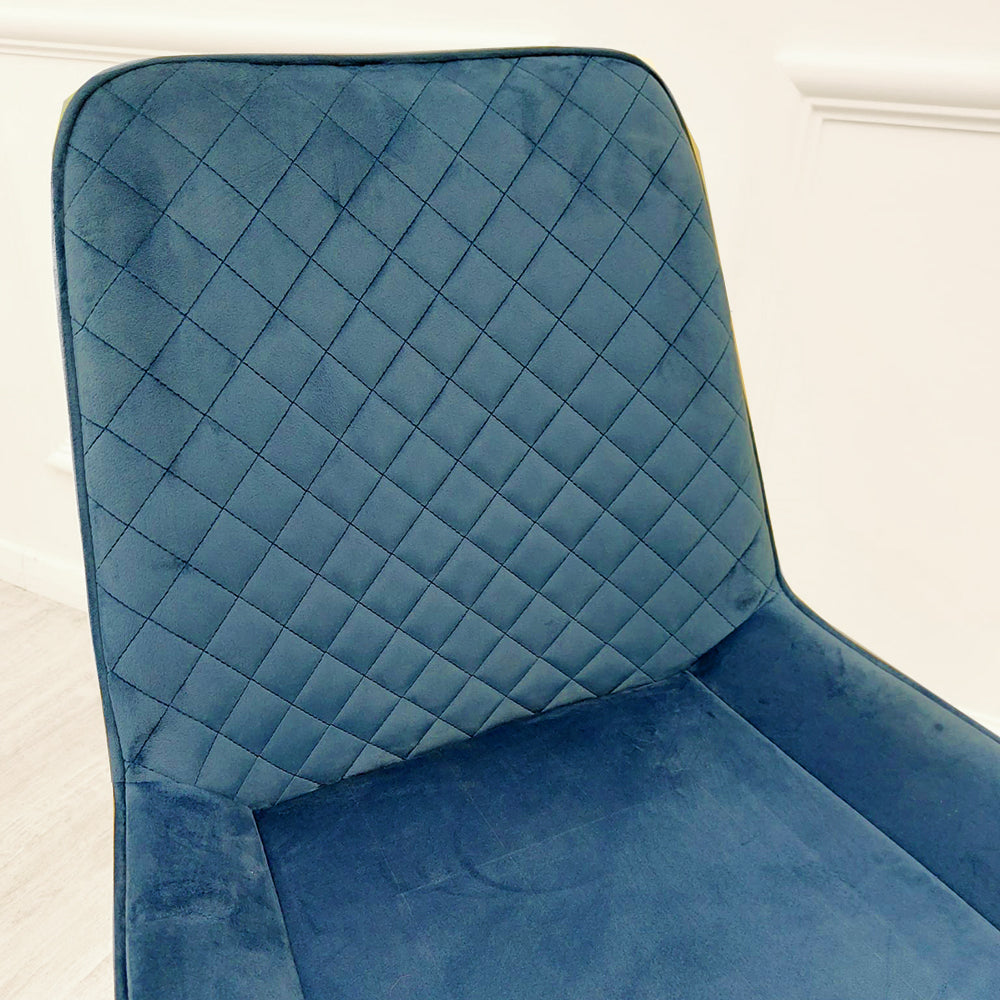 **PROMO** 4 x Luna Dining Chairs in Navy Blue