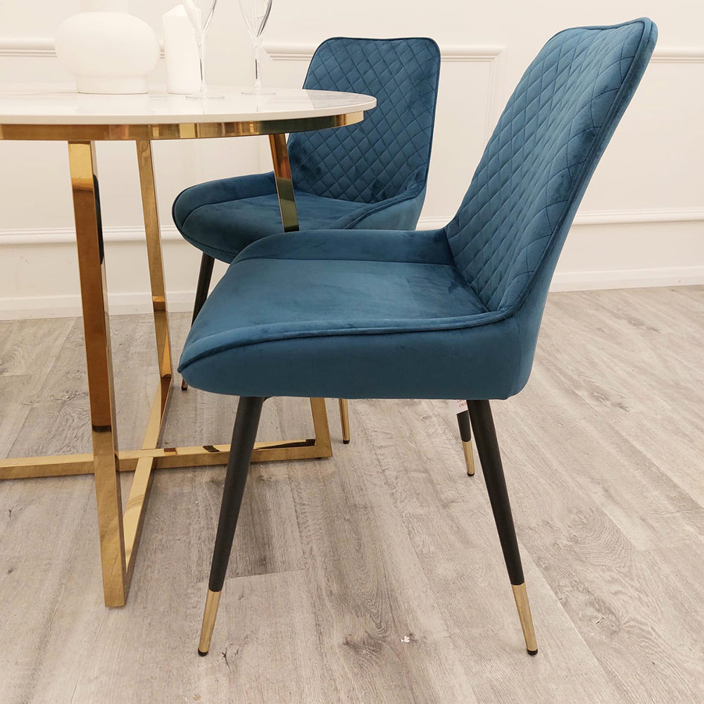**PROMO** 4 x Luna Dining Chairs in Navy Blue