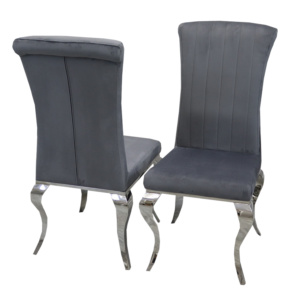 Nicole Dining Chair ALL COLOURS with Plain Back, Line & Cross Stitch
