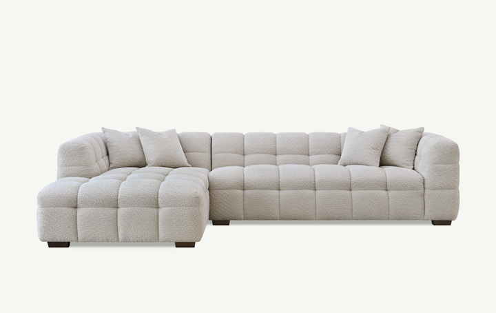 Aluxo Tribeca Corner Group in Oatmeal Boucle Fabric