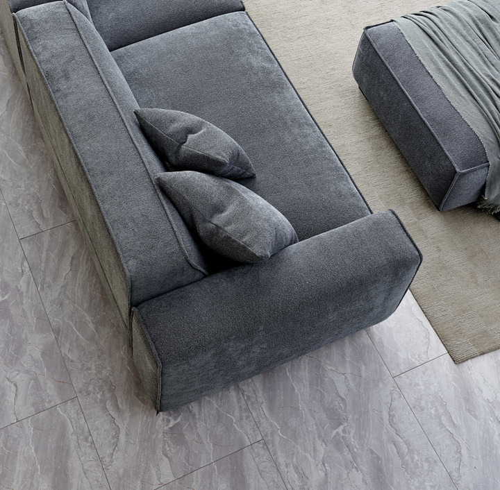 Aluxo Dakota Sofa Range in Charcoal Boucle