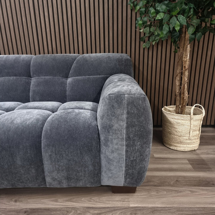 Aluxo Harlem Sofa Range in Steel Velvet