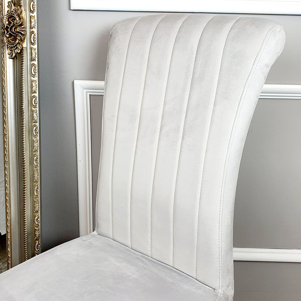 Nicole Dining Chair ALL COLOURS with Plain Back, Line & Cross Stitch