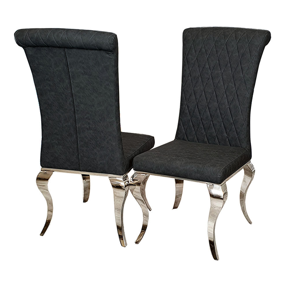 Nicole Dining Chair ALL COLOURS with Plain Back, Line & Cross Stitch